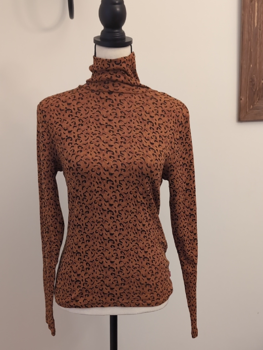 Levi's Rust Brown Leopard-Print Top